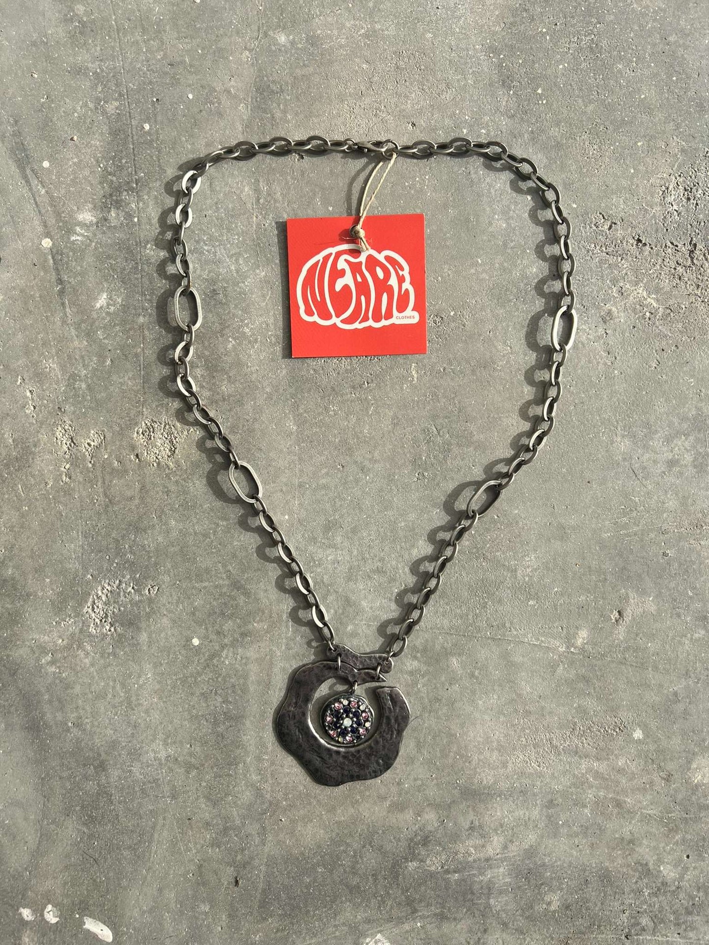 Vintage 00s Subversive Chained Chunky Necklace