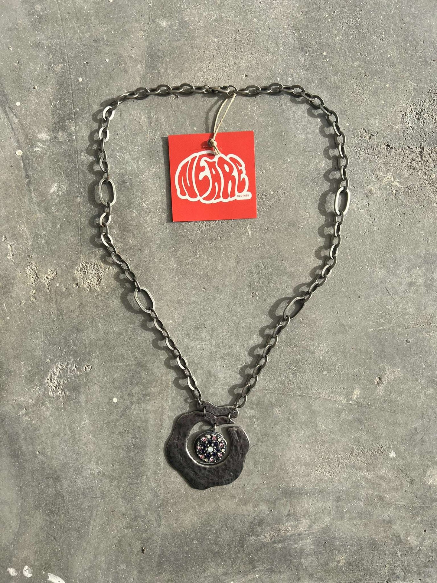Vintage 00s Subversive Chained Chunky Necklace