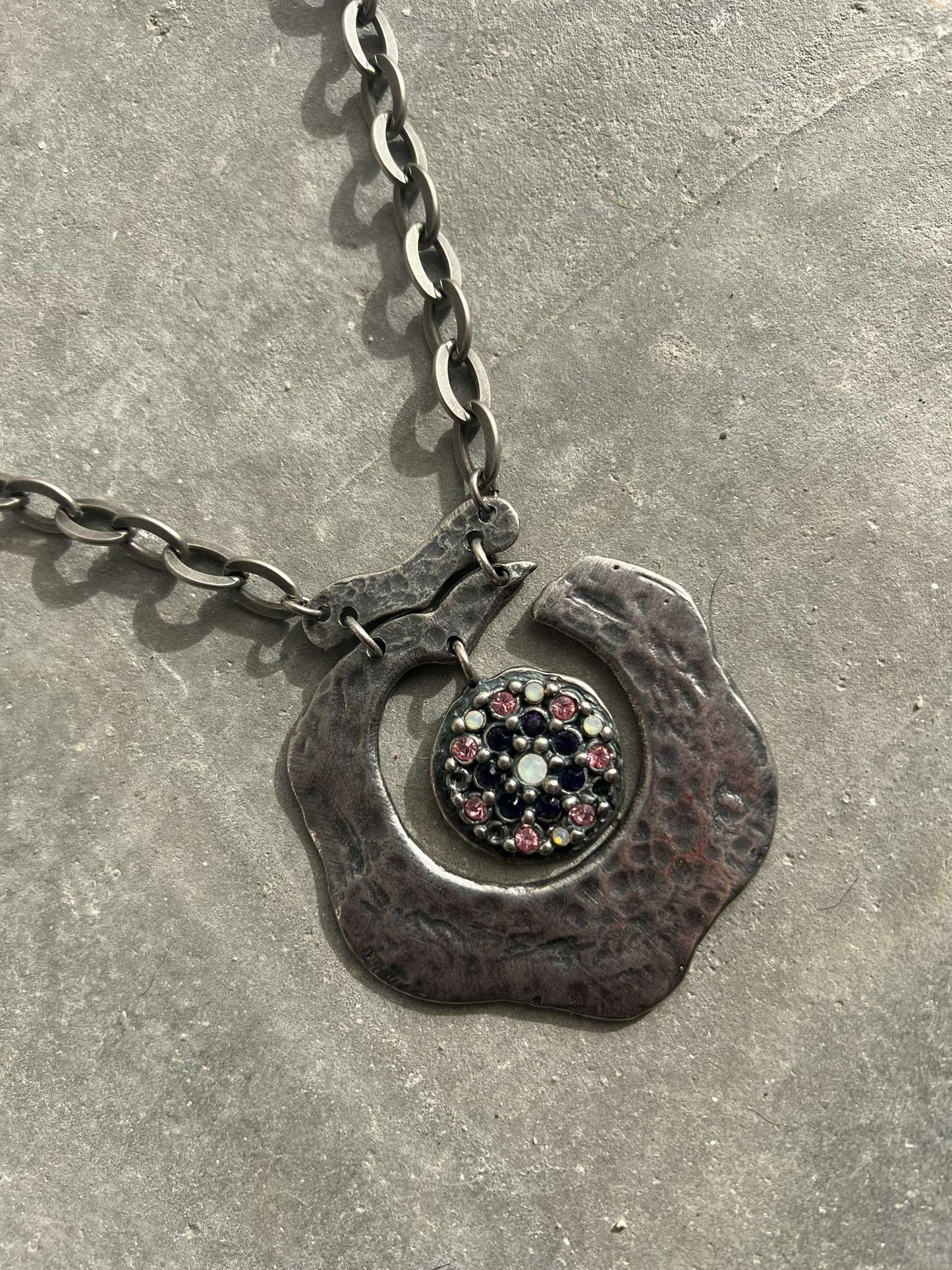 Vintage 00s Subversive Chained Chunky Necklace