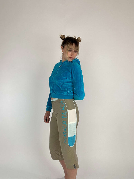 Vintage Y2K Capri Pants With Embroidered Letters