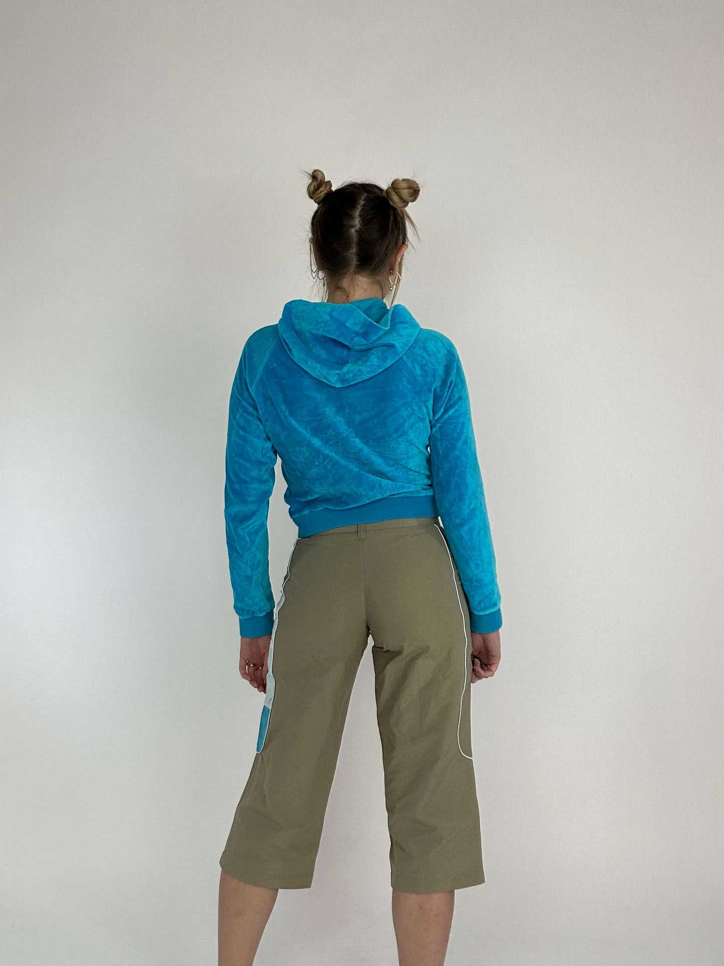 Vintage Y2K Capri Pants With Embroidered Letters
