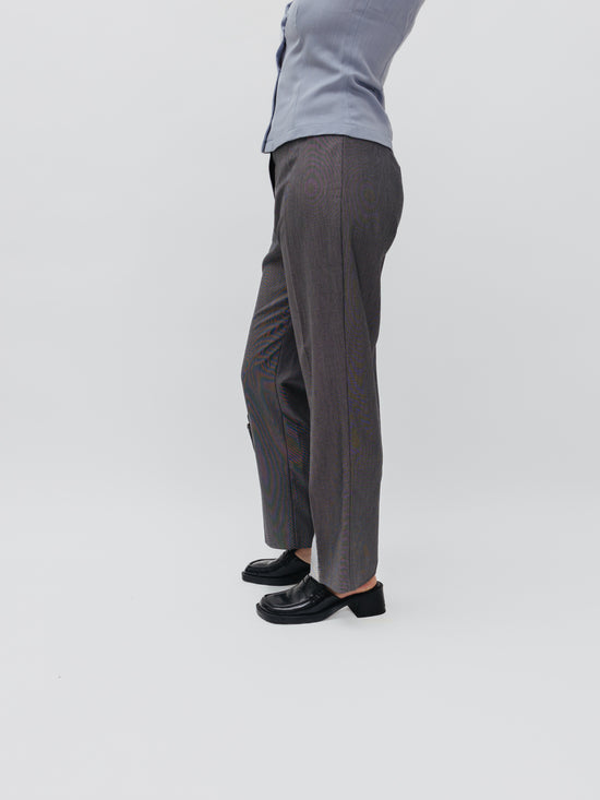 Vintage 90s Minimalism Gingham Suit Pants