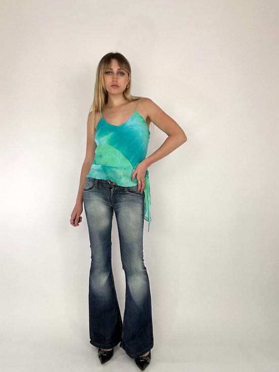 Vintage Y2K Flared Jeans Stone Wash