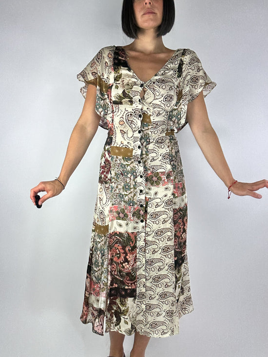 Vintage 00s Paisley  Boho Long Dress
