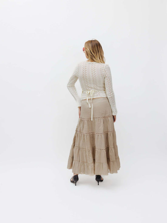 Vintage 00s Boho Milkmaid Long Skirt