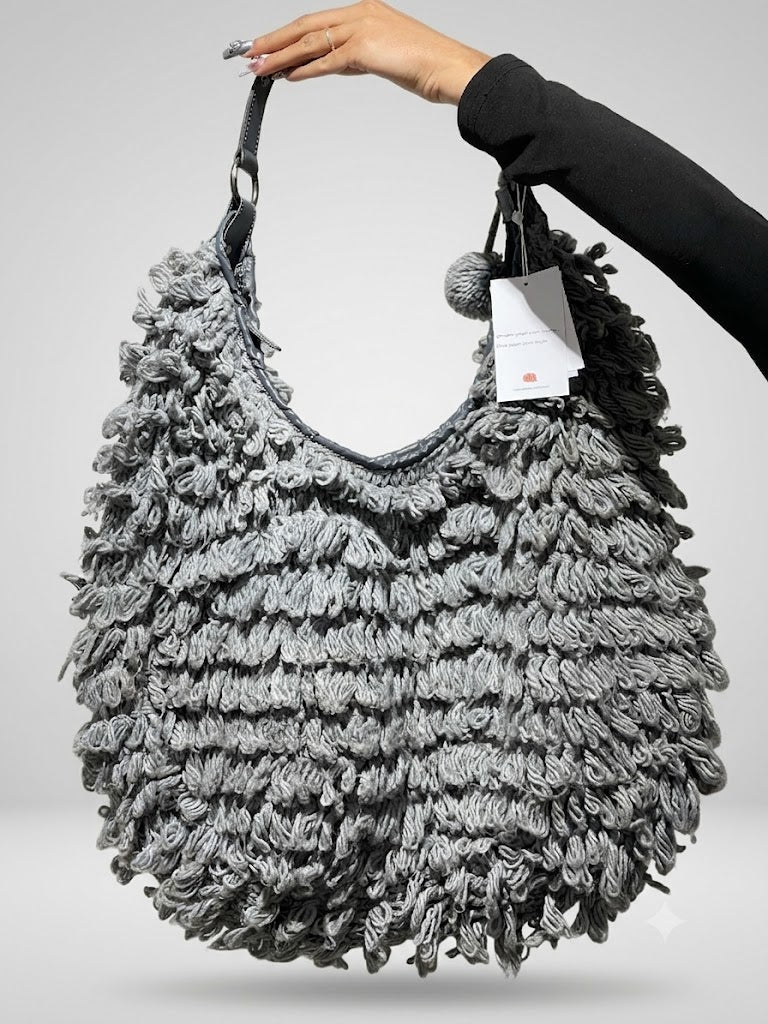 Vintage 00s Wool Knots Maxi Bag