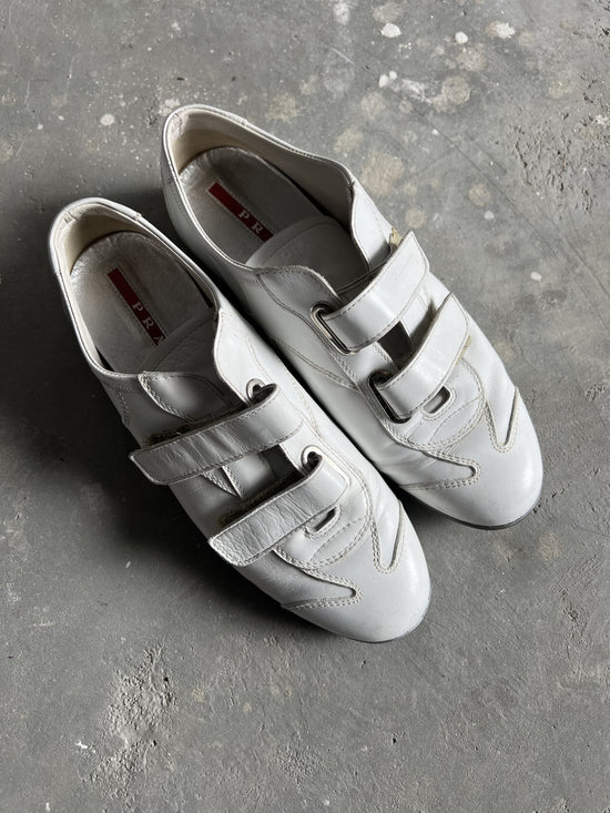 Vintage Prada FW 1999 White Sneakers With Velcro