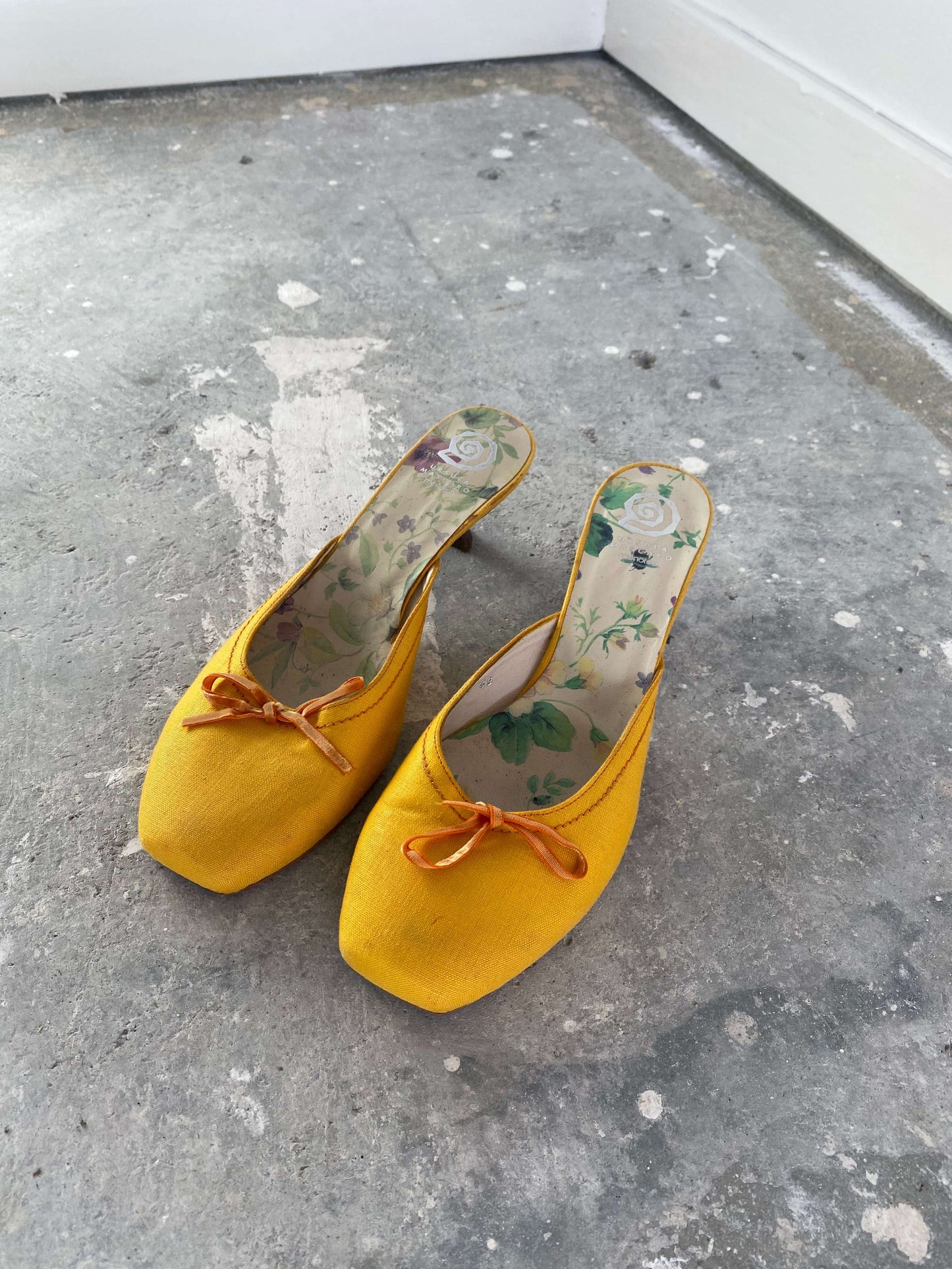 Zapatos Vintage Estilo Coquette Con Lazo Tacón Bajo Finales Años 90