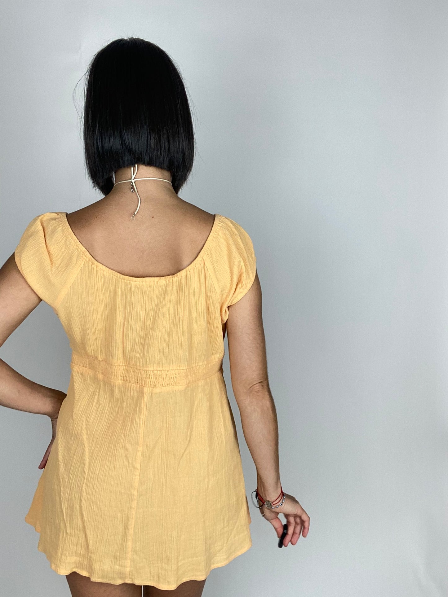 Vintage 00s Milkmaid Ruched Dress