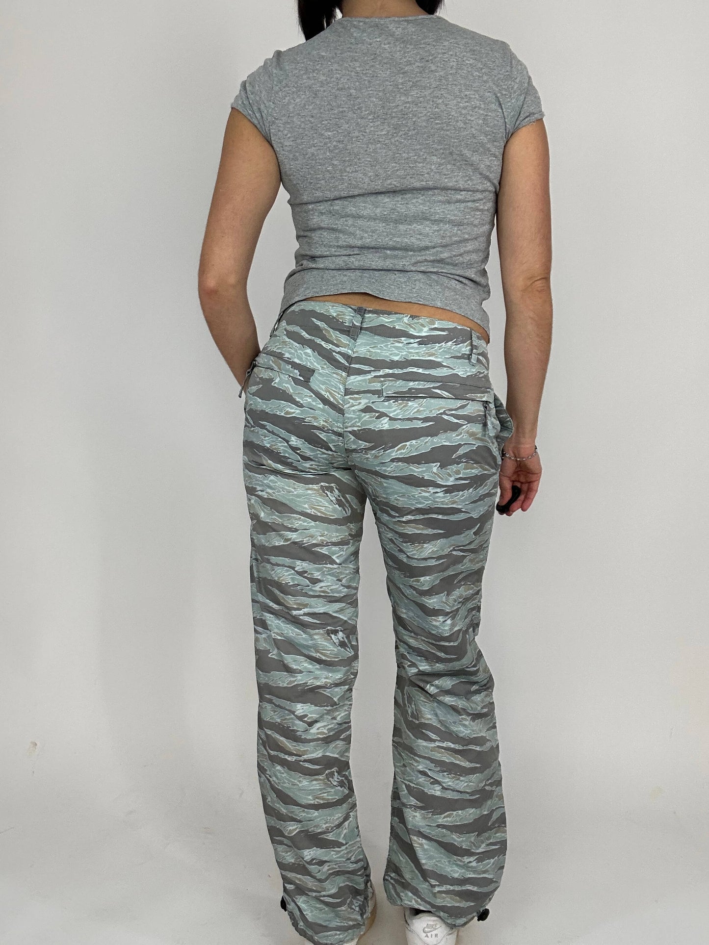 Vintage 00s Futuristic Grunge Camouflage Cargo Pants