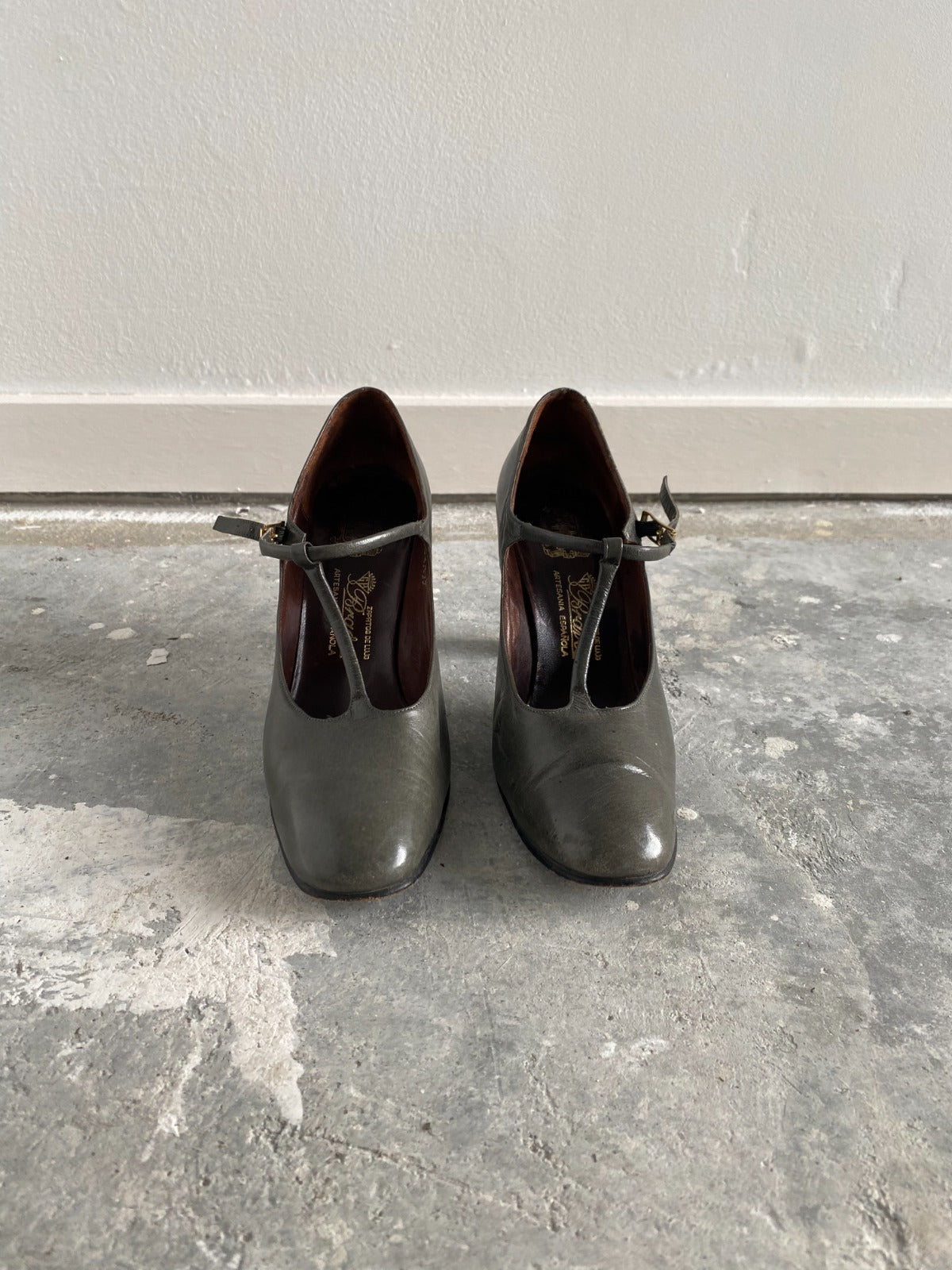 Zapatos Vintage Tiras Estilo Salones Años 90